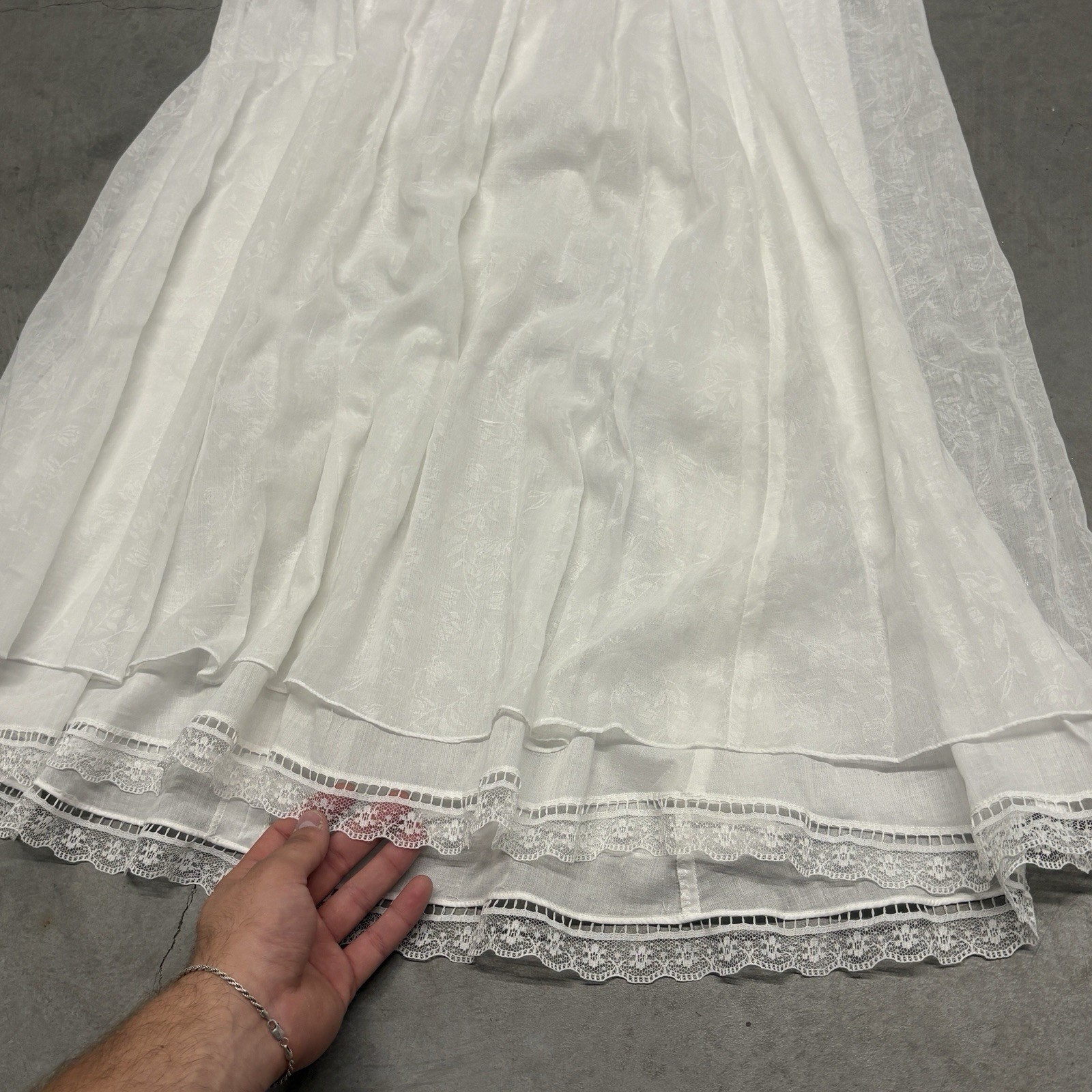 Vintage Gunne Sax Dress Gown Prairie Victorian Lace Boho Cottage Coquette Size 5