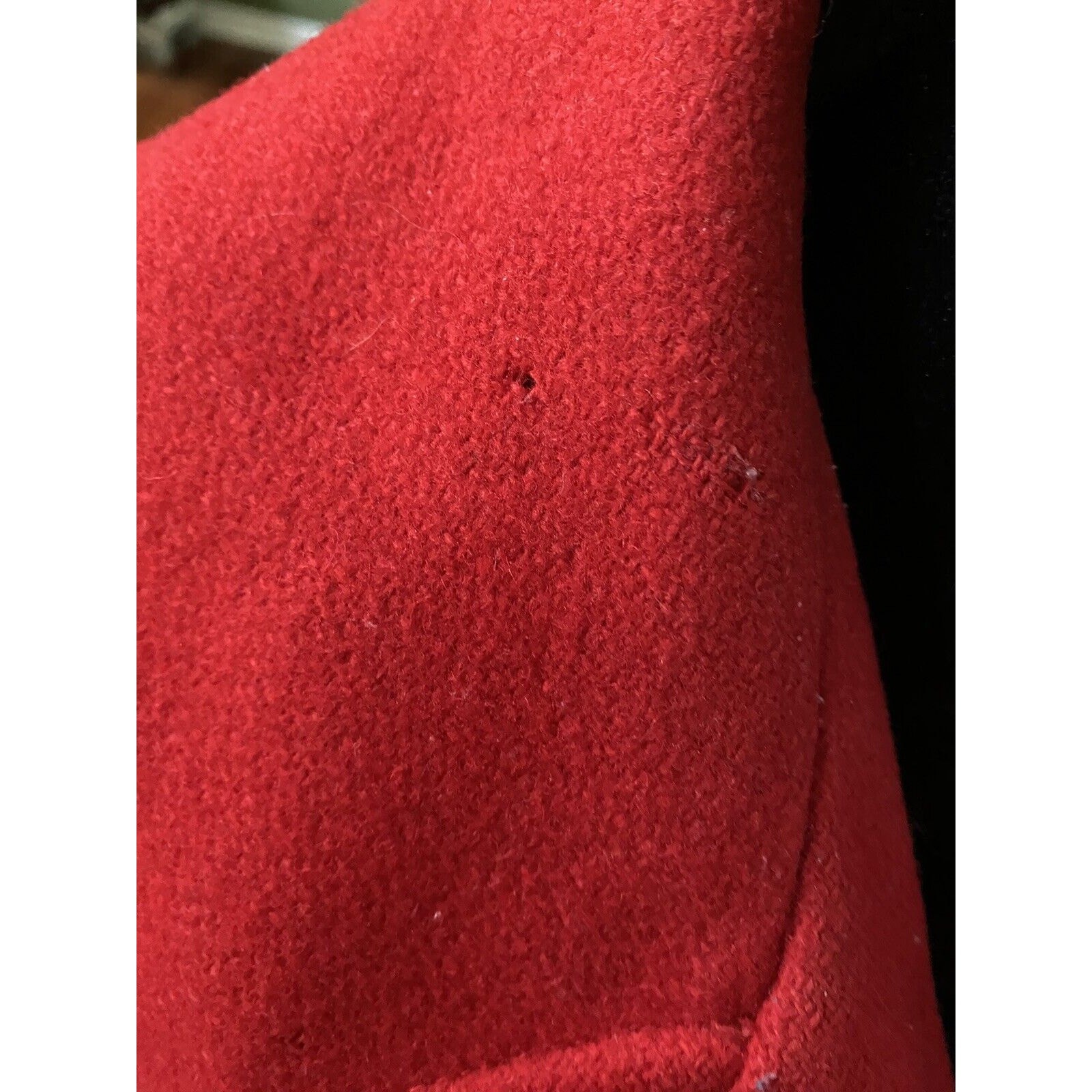 Sears Fashions Designs Red Wool Nylon Winter VTG Ladies Coat Jacket Cabin READ