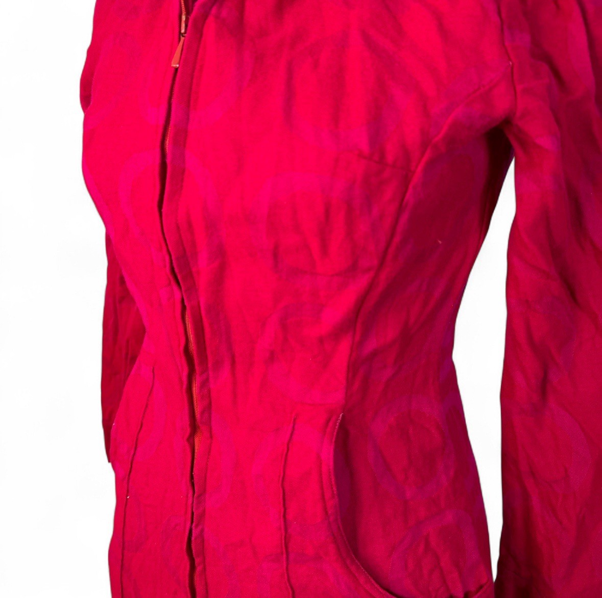 Vuokko Women’s Vintage Jumpsuit Size 36 S/Xs Circle Red Pink Dot Long Sleeve