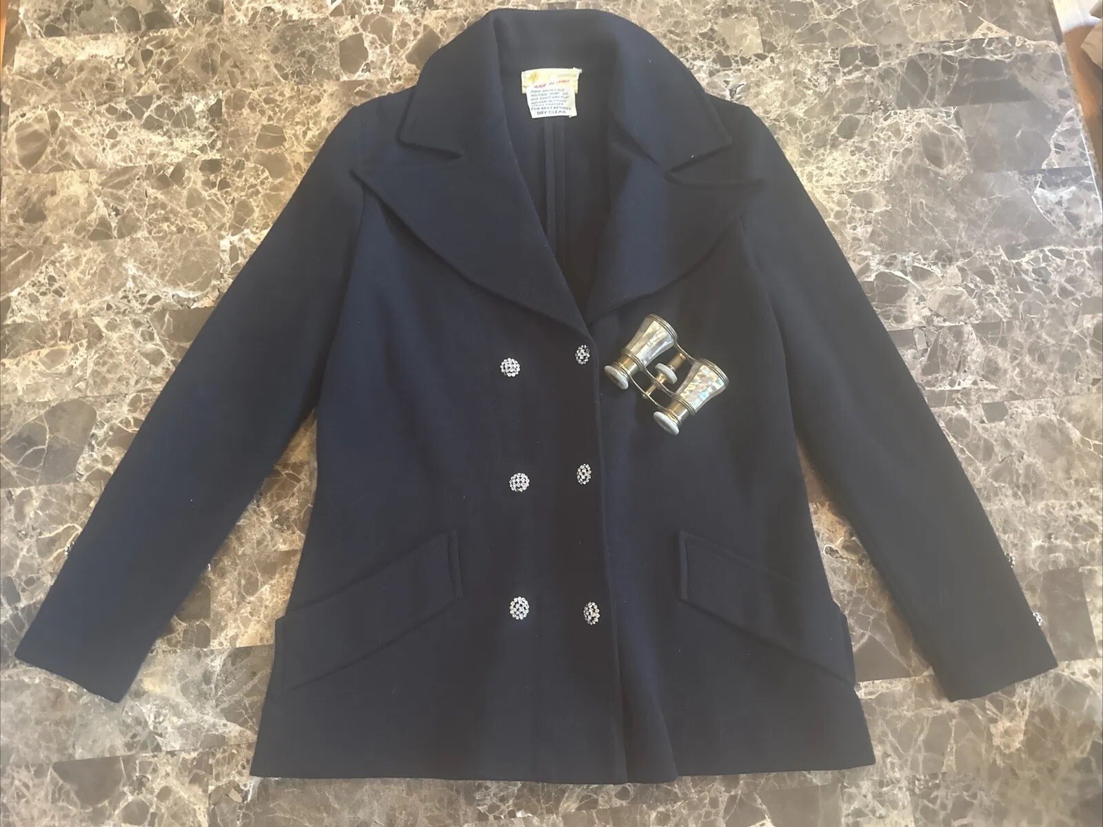 1950s 1960s CLASSY WINTER COAT Collar Vintage Wool Warm Jackie O Mod Prep Sz 10