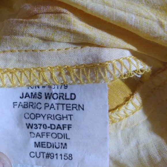 Vintage Jams World Daffodil Pattern Hawaiian Dress