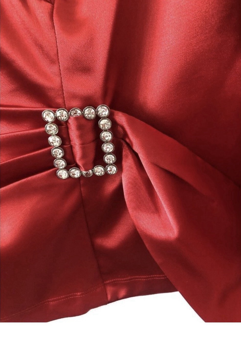 JR Nites By Caliendo Vintage 90s Holiday Red Satin Blazer Jacket Size 12