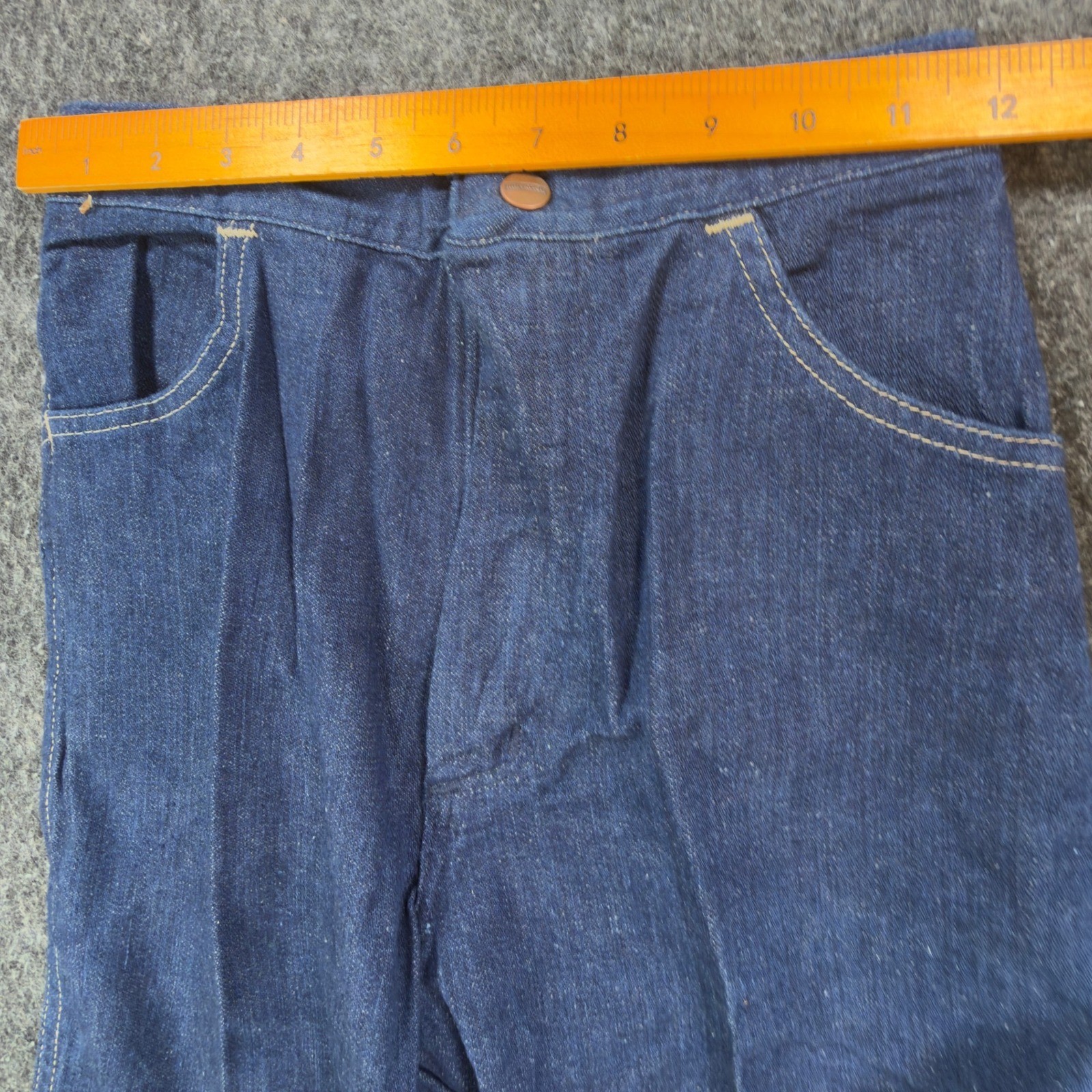 Maverick Vintage 70s Flare Jeans Juniors 9 Blue Cotton NWT Deadstock Made in USA