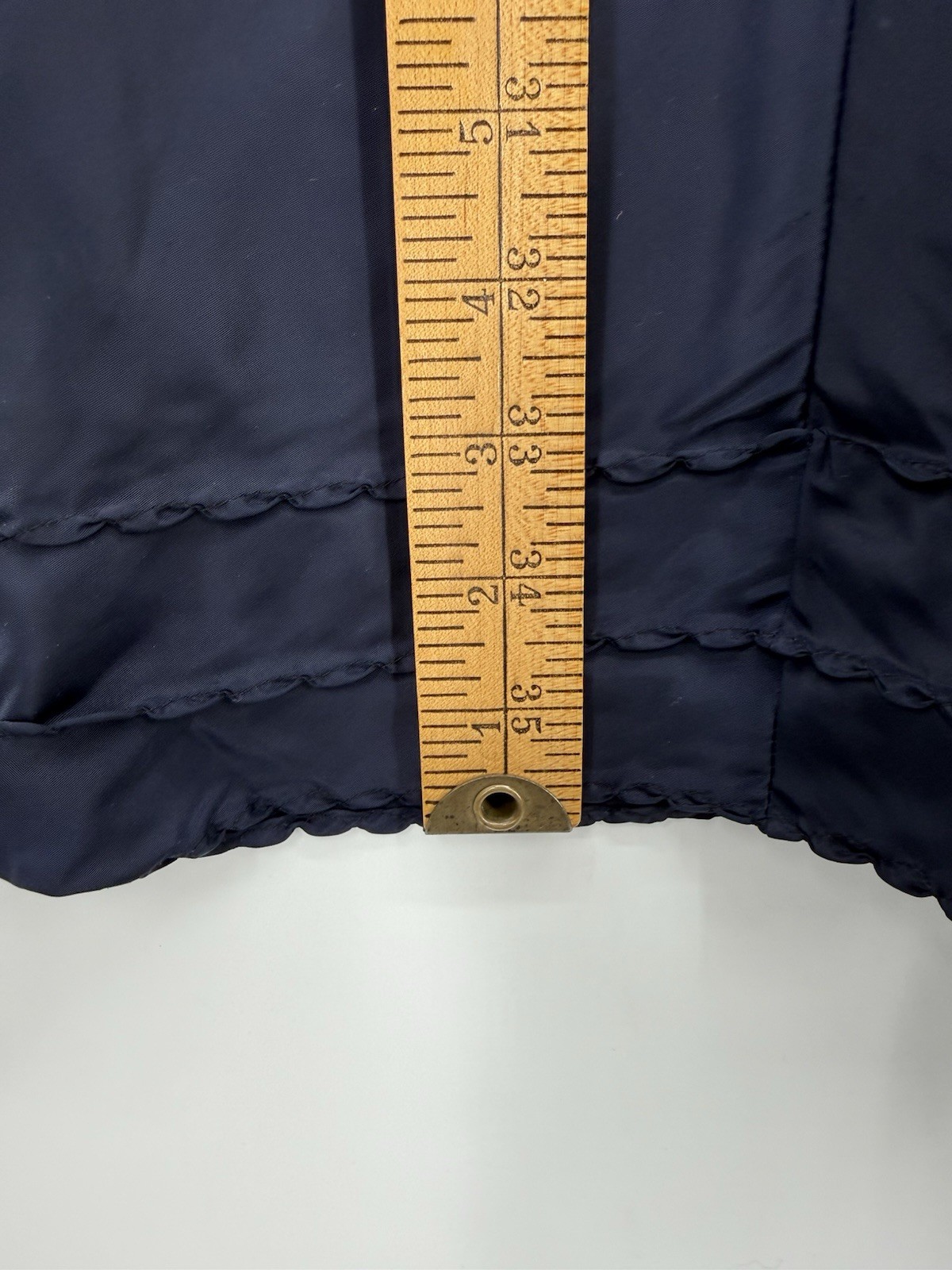 Vintage Navy Taffeta Wonder Maid Molded Magic Lingerie Full Slip Sz 38 Pin Up