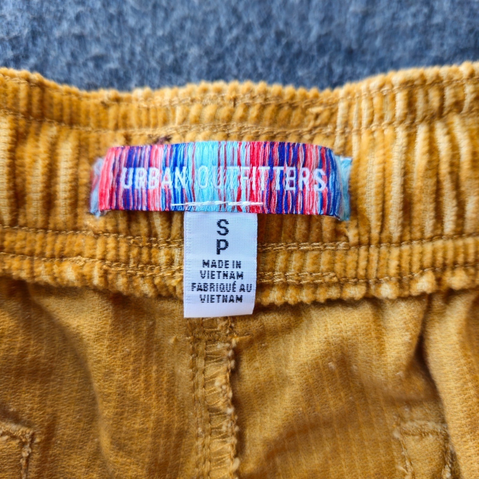 New Urban Outfitters Unisex Corduroy Cotton Patch Pants S/27w Streetwear Kidcore
