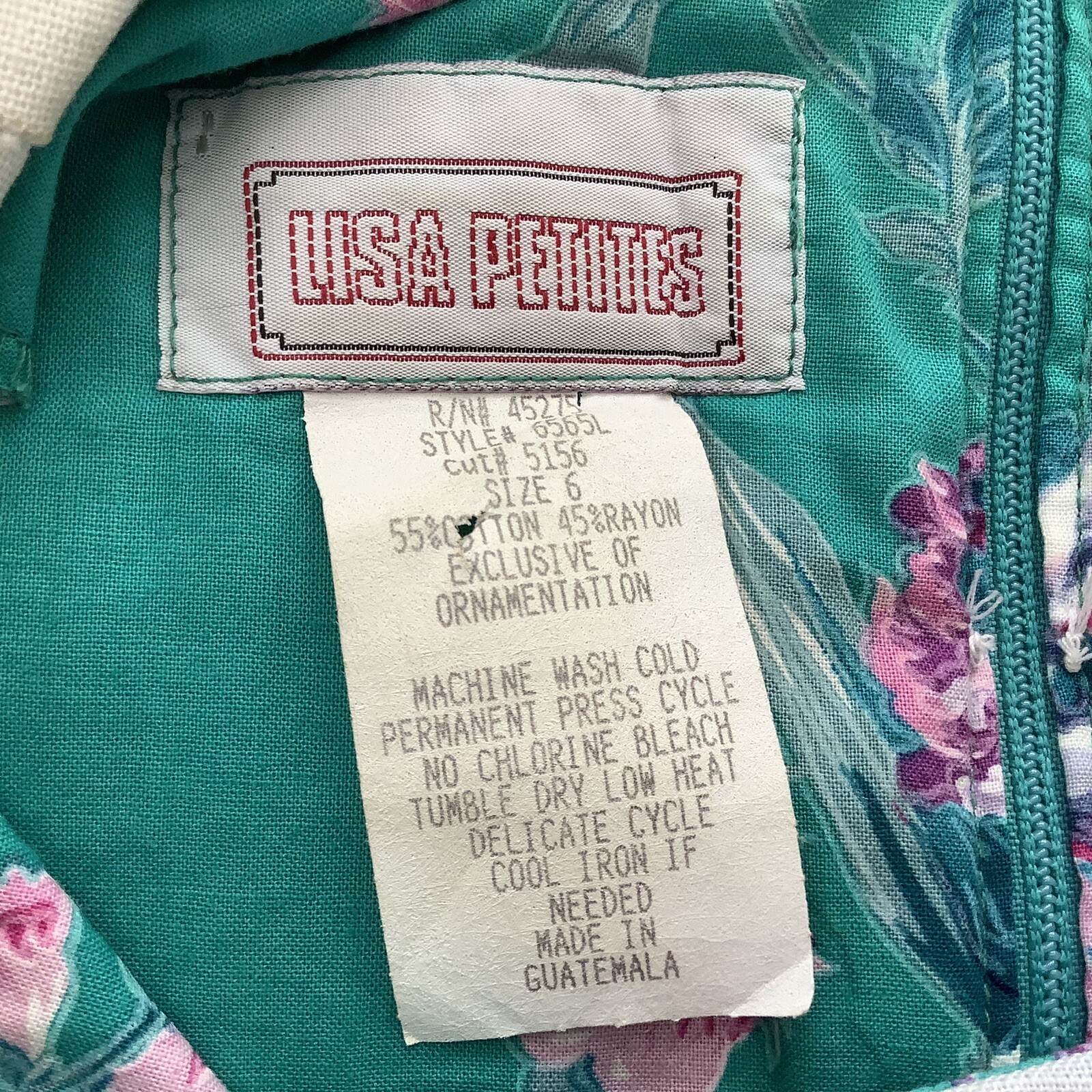 Lisa Petites Dress Women’s 6 Floral Zipper Back Vintage 1980’s Nice Clean