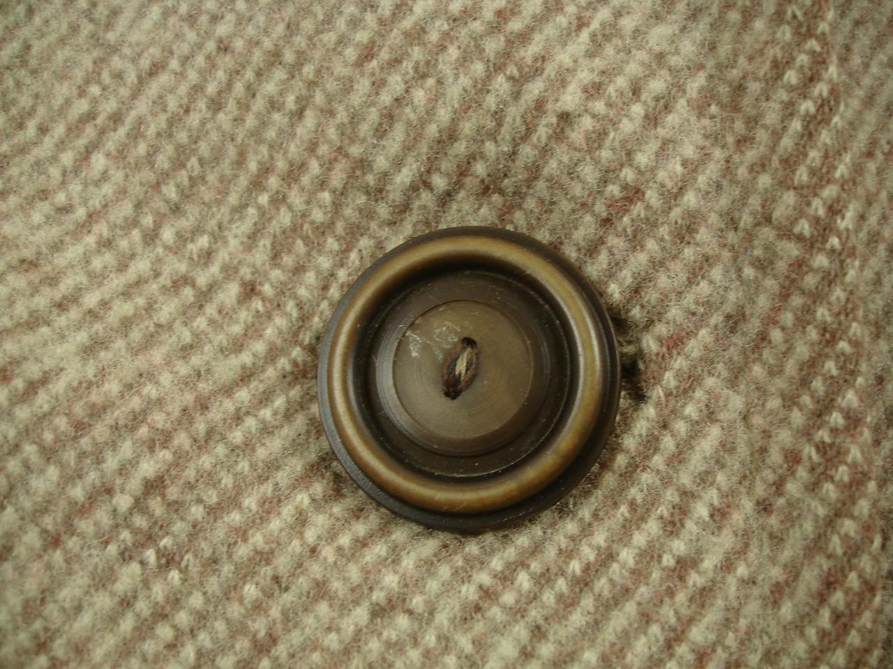 Womens L Vtg 1930’s Redfern Chesterfield Brown Tweed Coat Velvet Collar USA Made