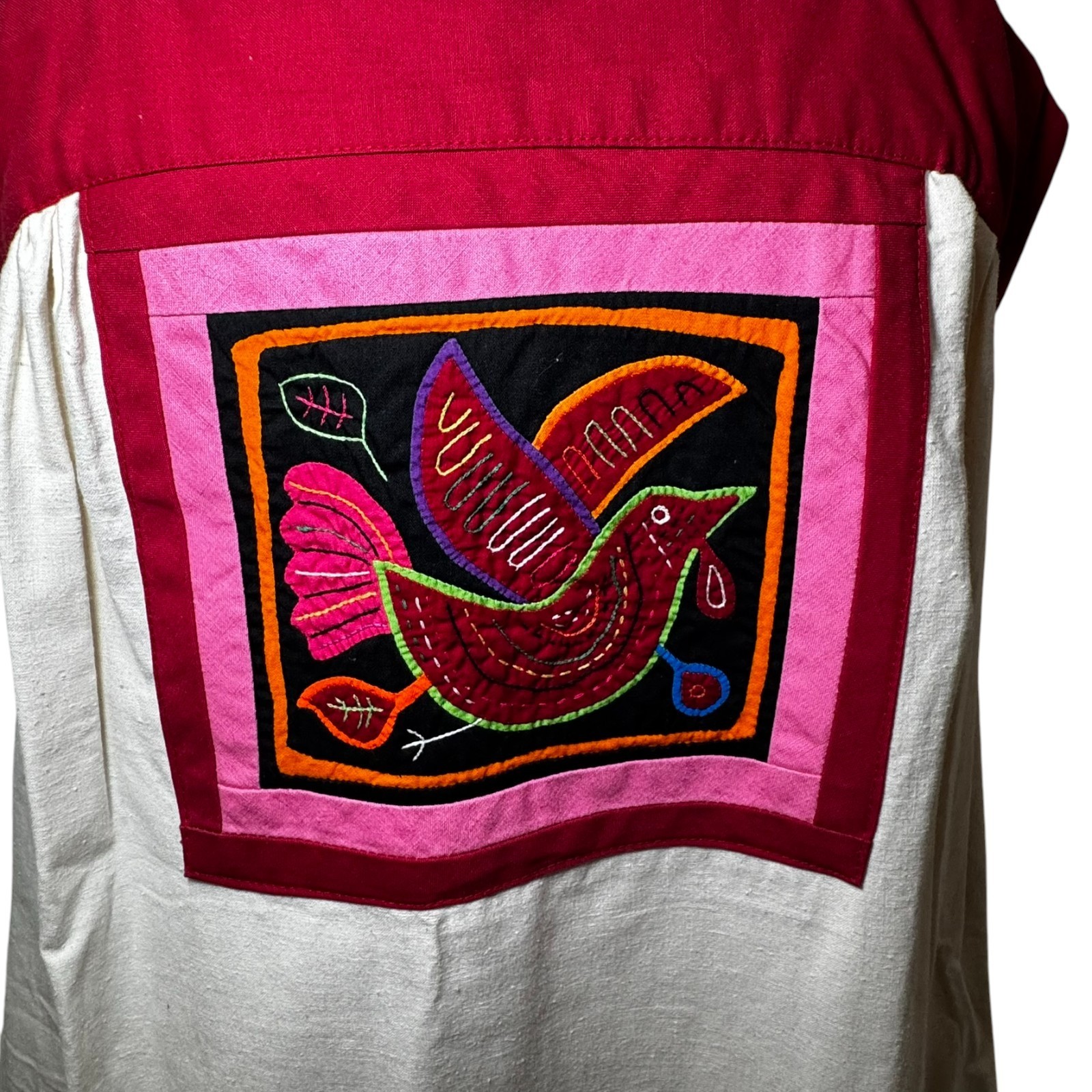 Crossroads Texas Jacket & Dress Set Mola-Style Appliqué Ethnic Art Resort Wear