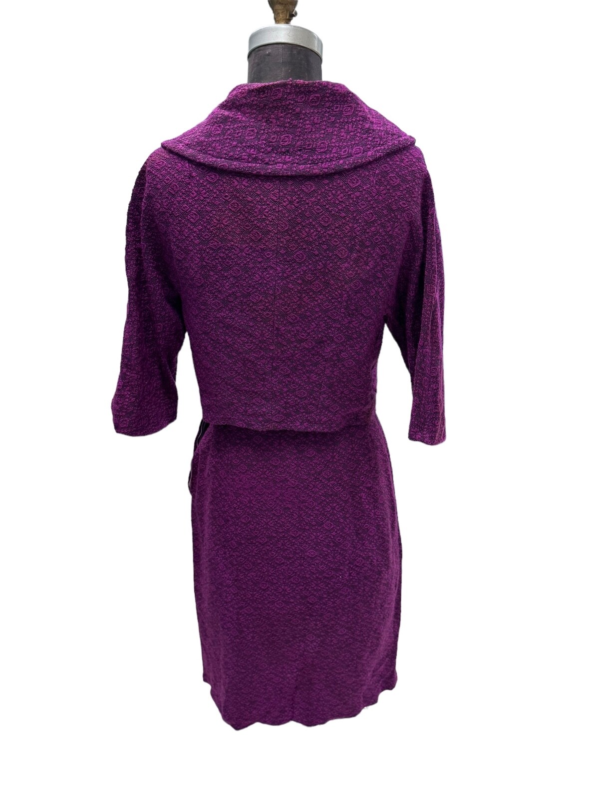 1950s Vintage Suit Purple Tweed Suit w/Cropped Jacket Snyder Craft California S