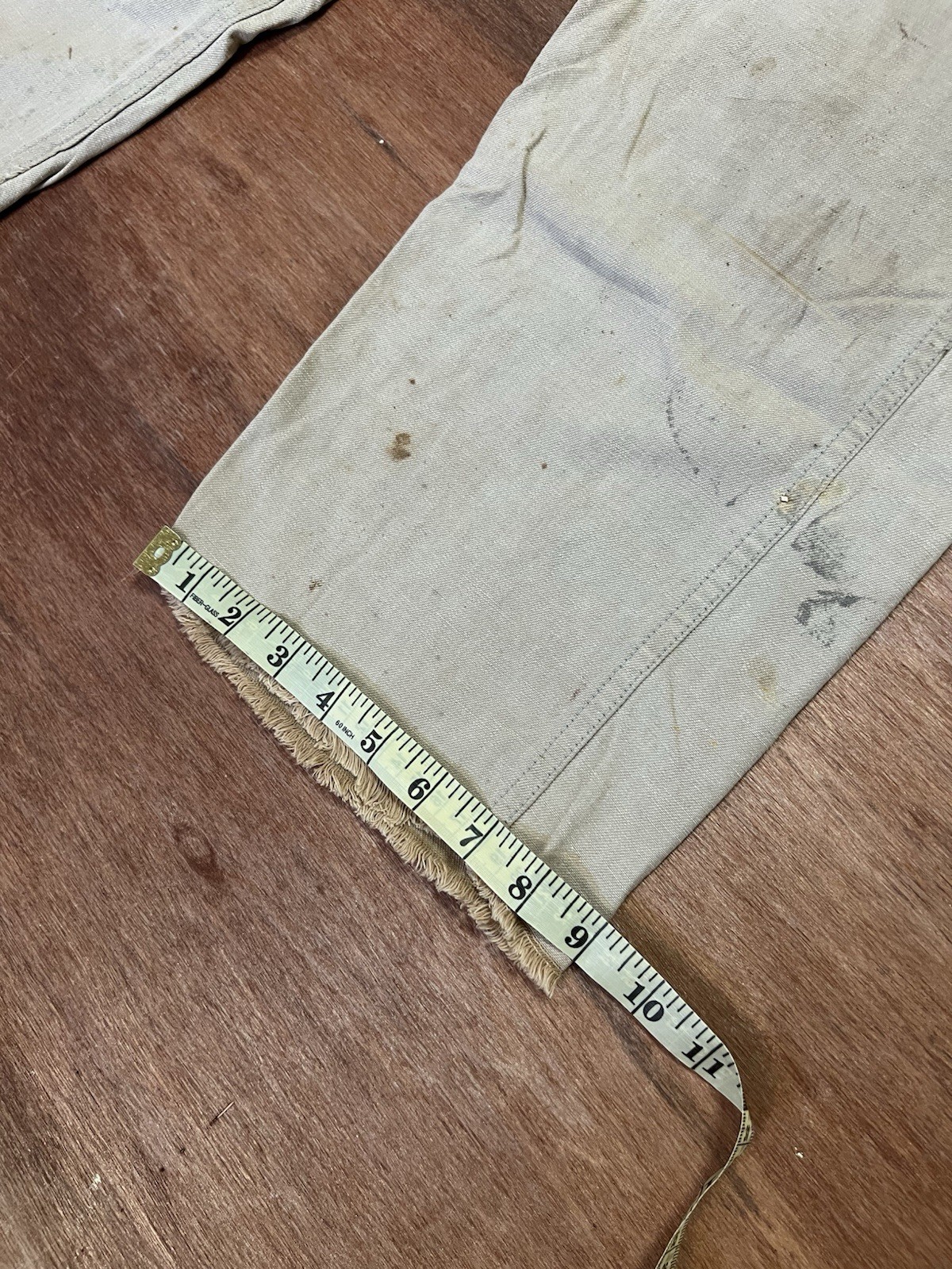 Vintage DRY ROT 40s 50s Wide Leg Cotton Canvas Distressed Pants (24”-26” Waist)