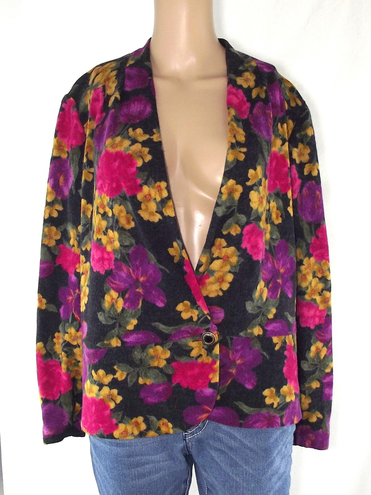 Romy Womens 46 Eu42 XL Extra Large Vintage 70s Angora Wool Sweater Jacket