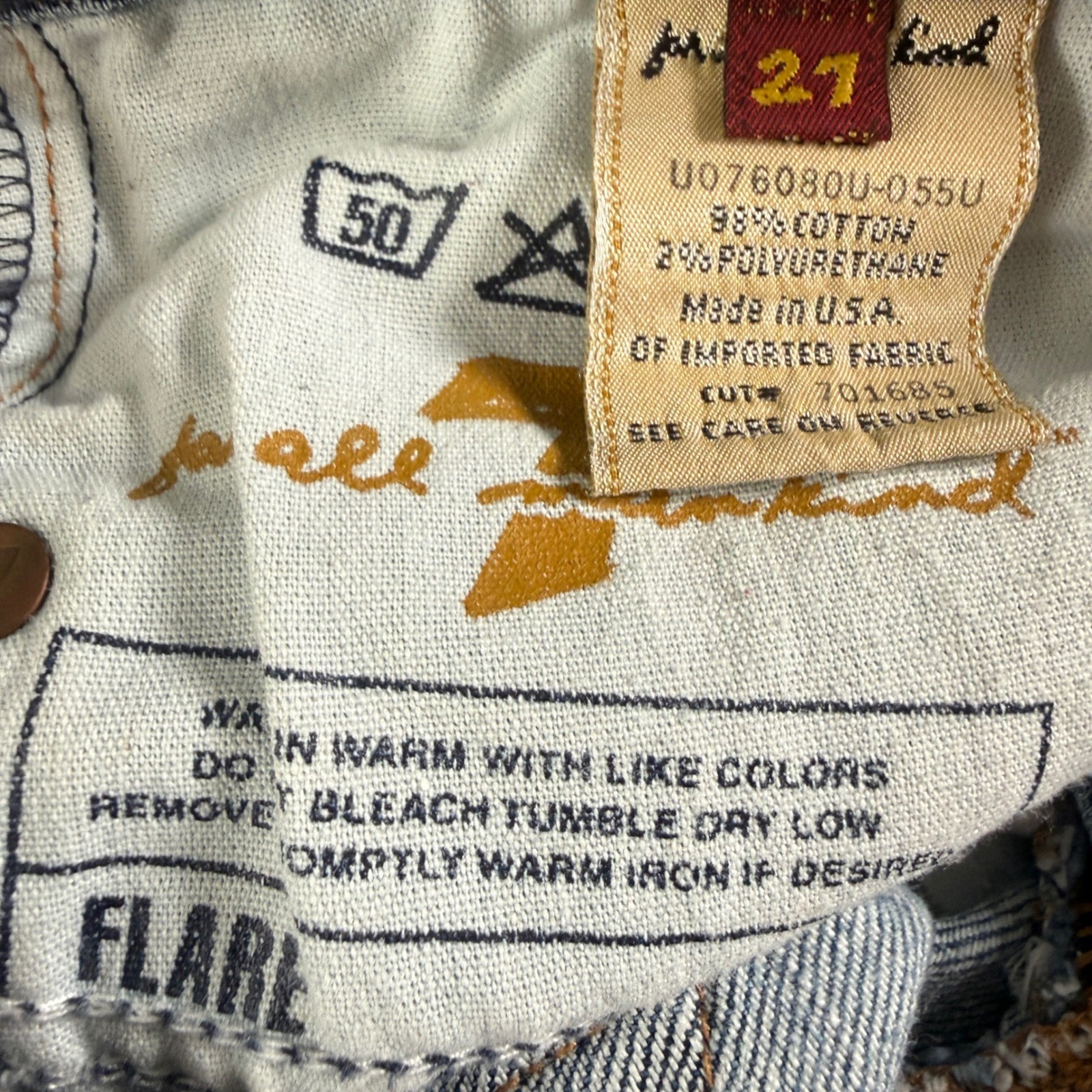 Vintage Y2K 7 For All Mankind Low Rise Boot Cut Flare Jeans Women’s 27 Retro