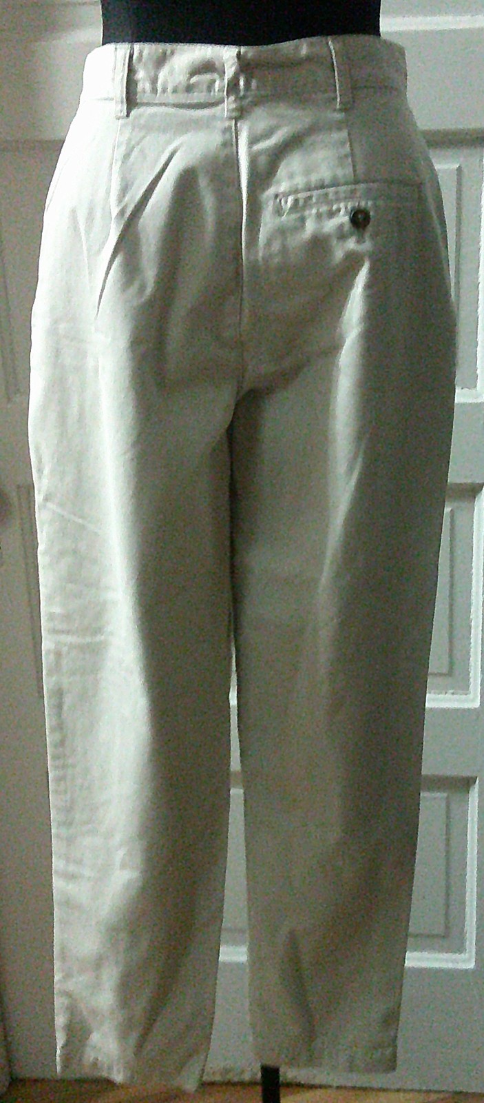 90’s DOCKERS’ Beige Flat Cotton Khaki Pants Slacks Trouser 8 MED