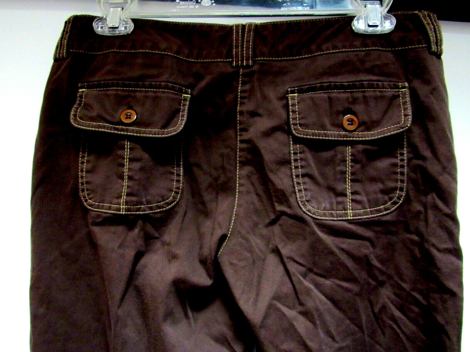 VTG PORTRAIT Stretch Cotton Pants Chocolate Brown Caramel Tan 33 x 31 9 M EUC