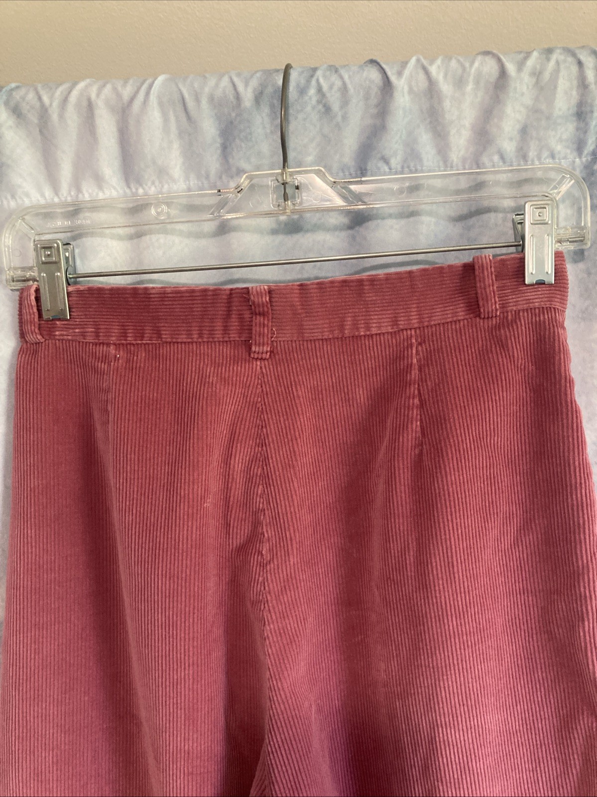 Vtg 80s Palmettos Pink Mauve Corduroy Pants Pleated Mom Trousers High Waist XS