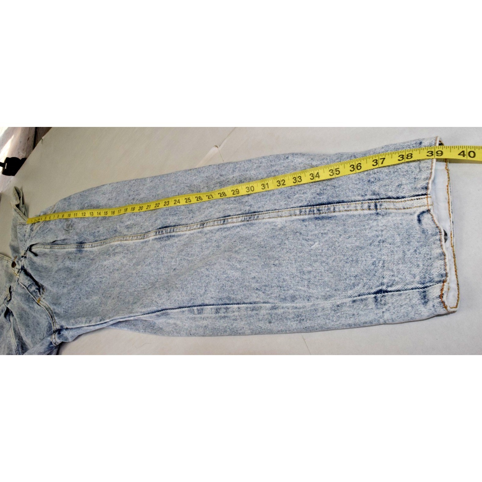 Vintage Overall Jeans Venus 24 x 26 80s Acid Wash Balloon Leg Floral Lined RARE