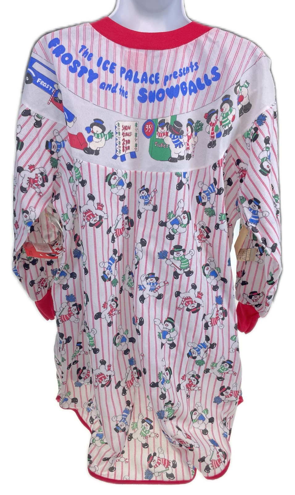 Frosty No Business Like Snow Business Gown Thin Flannel PJ Vtg 70-80s USA