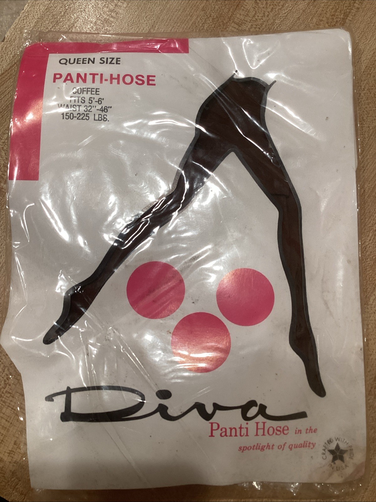 Vintage Pantyhose Lot of 2 Coffee Queen up to 5’6” 225 lbs