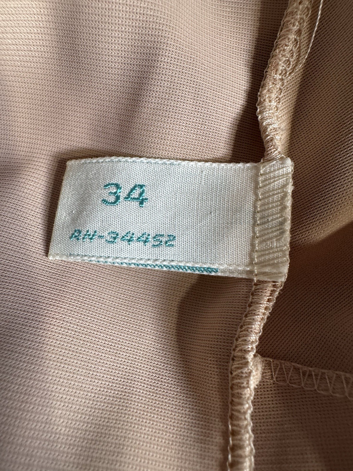 60s Lorraine Nude Nylon Lace Trim Full Slip Dress Coquette Minimal Lingerie Sz S