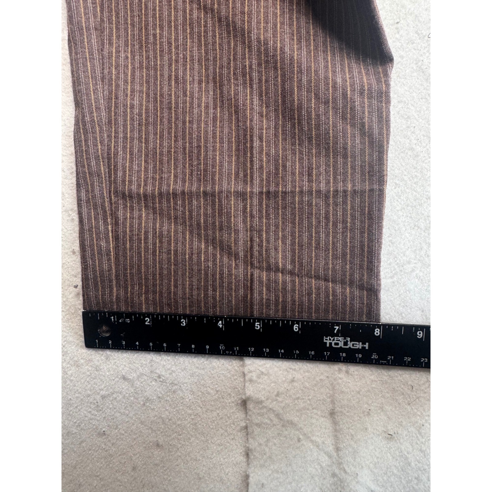 Vintage Counterparts High Waisted Pinstripe Trousers Brown Academic Size 12 27W