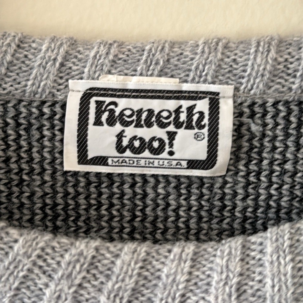 Kenneth Too Vintage Knit Nordic Ski Chalet Sweater Size L approx.