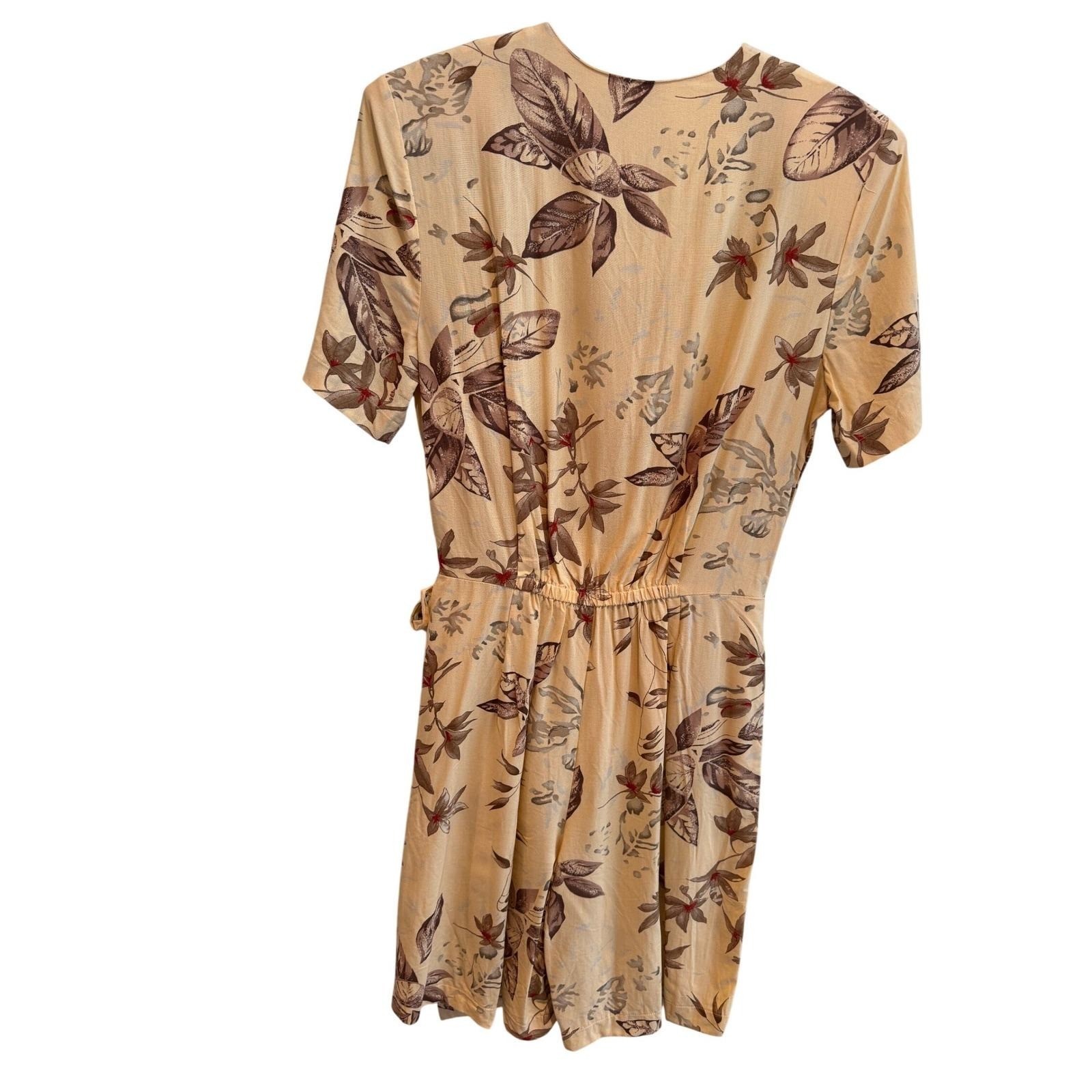 Tiki Revival Norton McNaughton tropical romper& faux wrap Golden Girls Chic