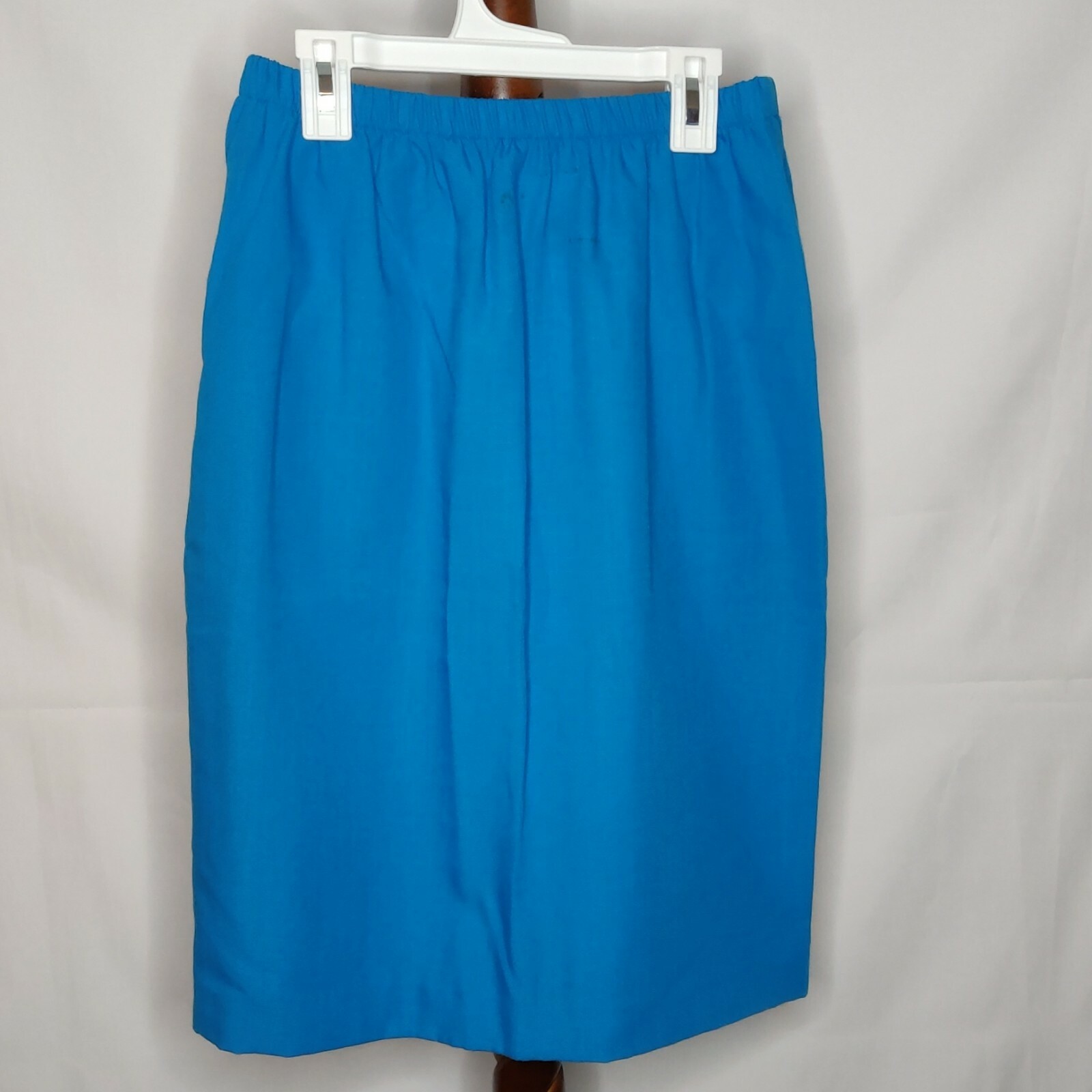 Leslie Fay Petite vintage womens size 10P 2 pc. set top & skirt blue (see below)