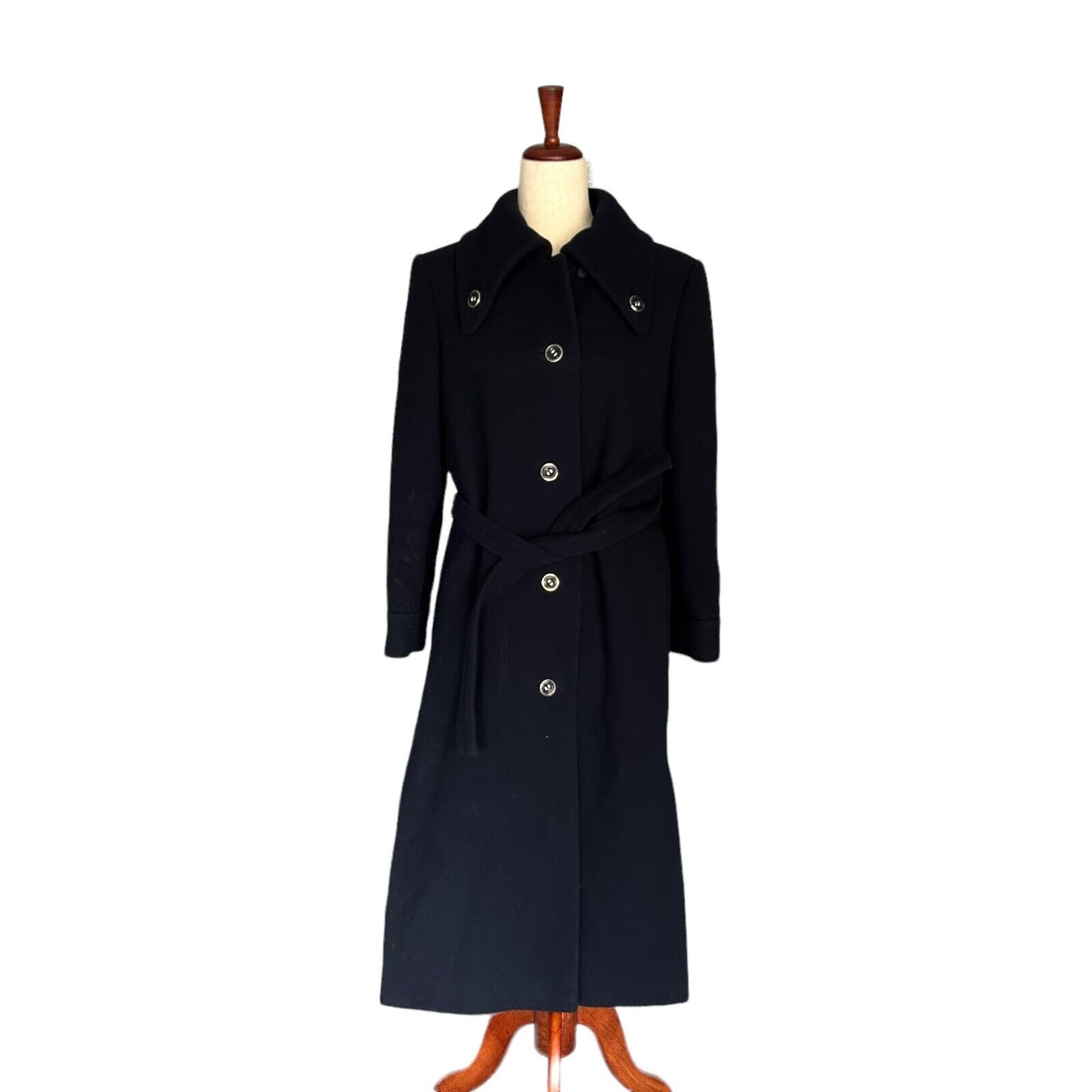 Jacques Tiffeau Peacoat Small Women’s Vintage VTG Navy Blue Wool 1960s Trench