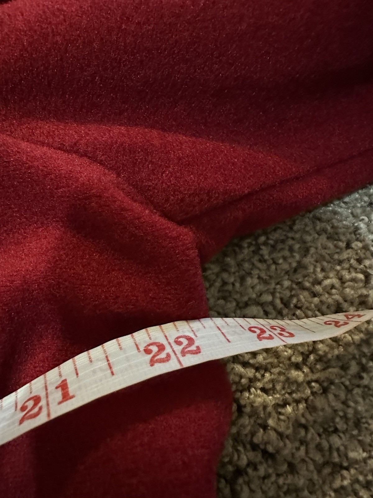 Vintage Collins And Aikman Cloud Fleece Robe With Belt Pockets Red Large NWT