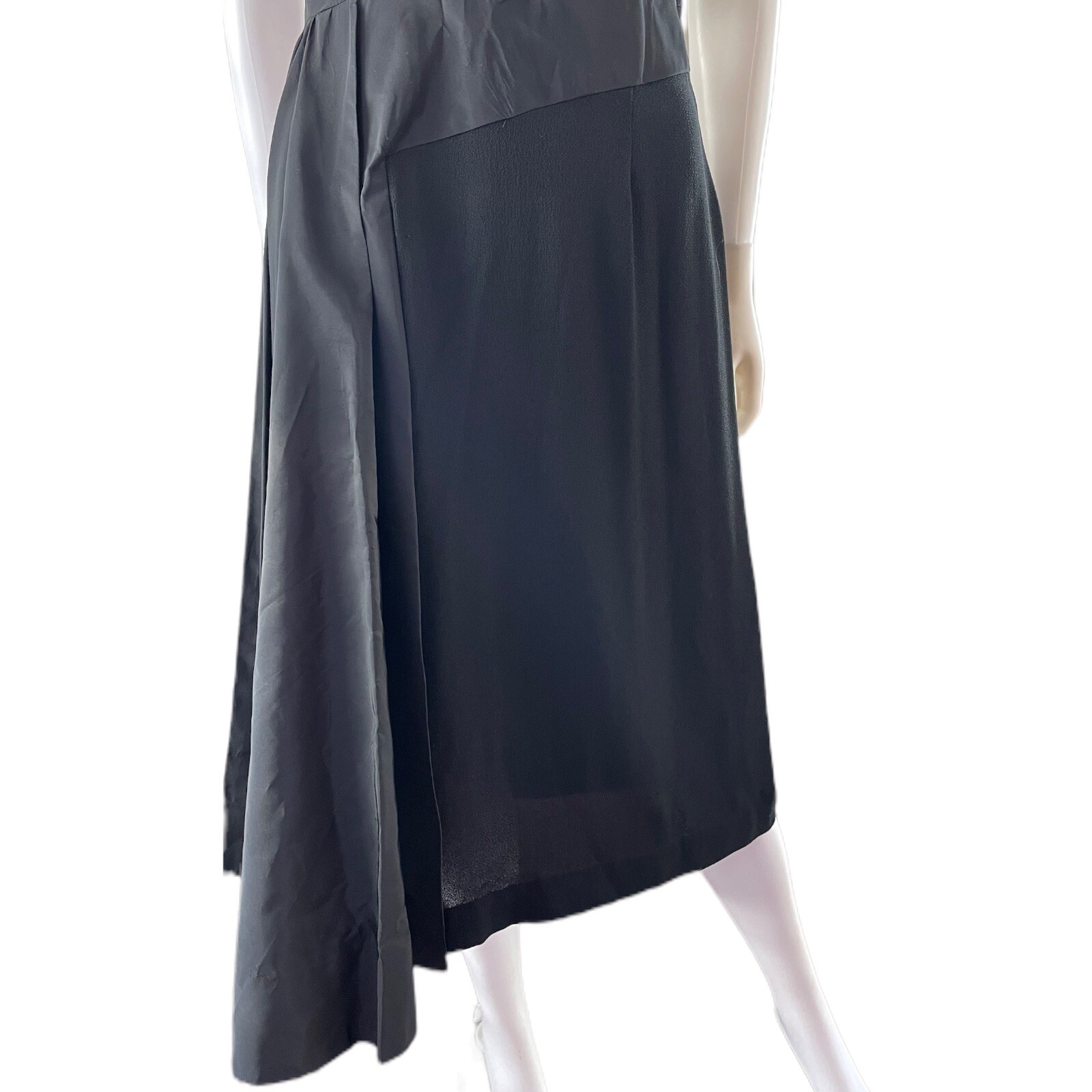 Vintage 40s Little Black Dress, Sz M, Metal Talon Side Zipper