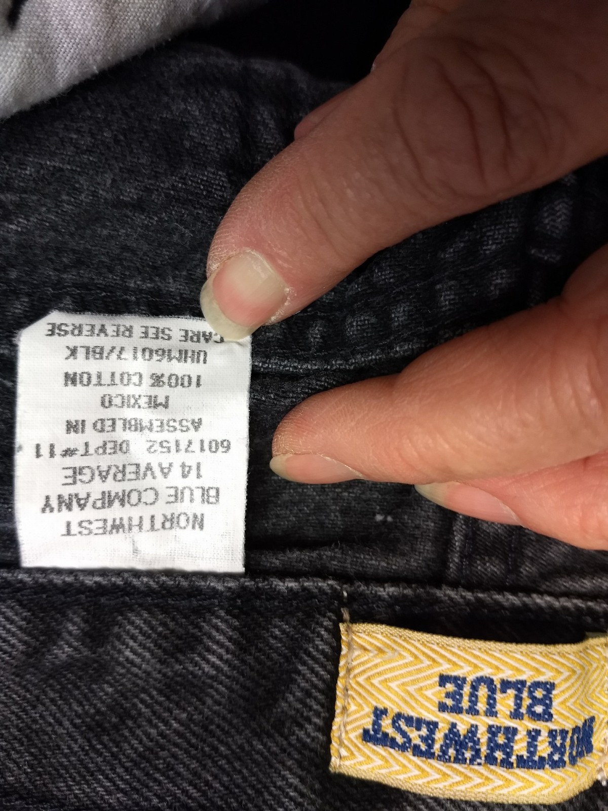 Vintage Northwest Blue 90s High Rise Black Tapered Mom Jeans 14 AVERAGE USA