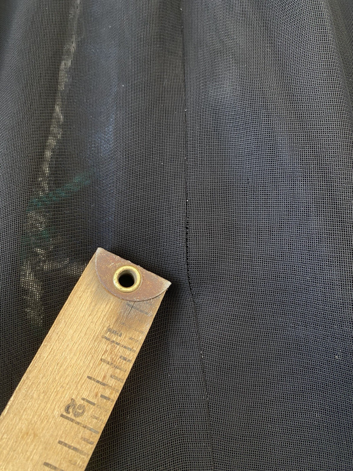 30s/40s Sheer Black Evening Dress 28W Capelet Sleeves Full Button Front Vintage