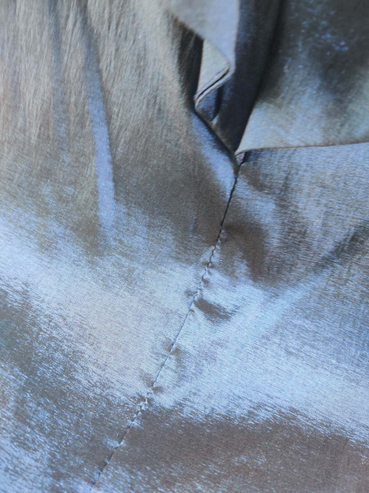 Vintage Diana Blue Metallic Strapless Party / Prom Dress Size XL (Runs Small)
