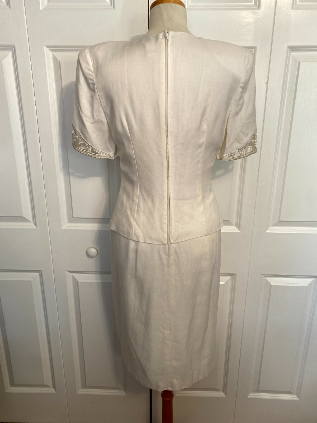 Pia Rucci vtg 1980s Dynasty-style white dress Sz 10 cutouts party or wedding