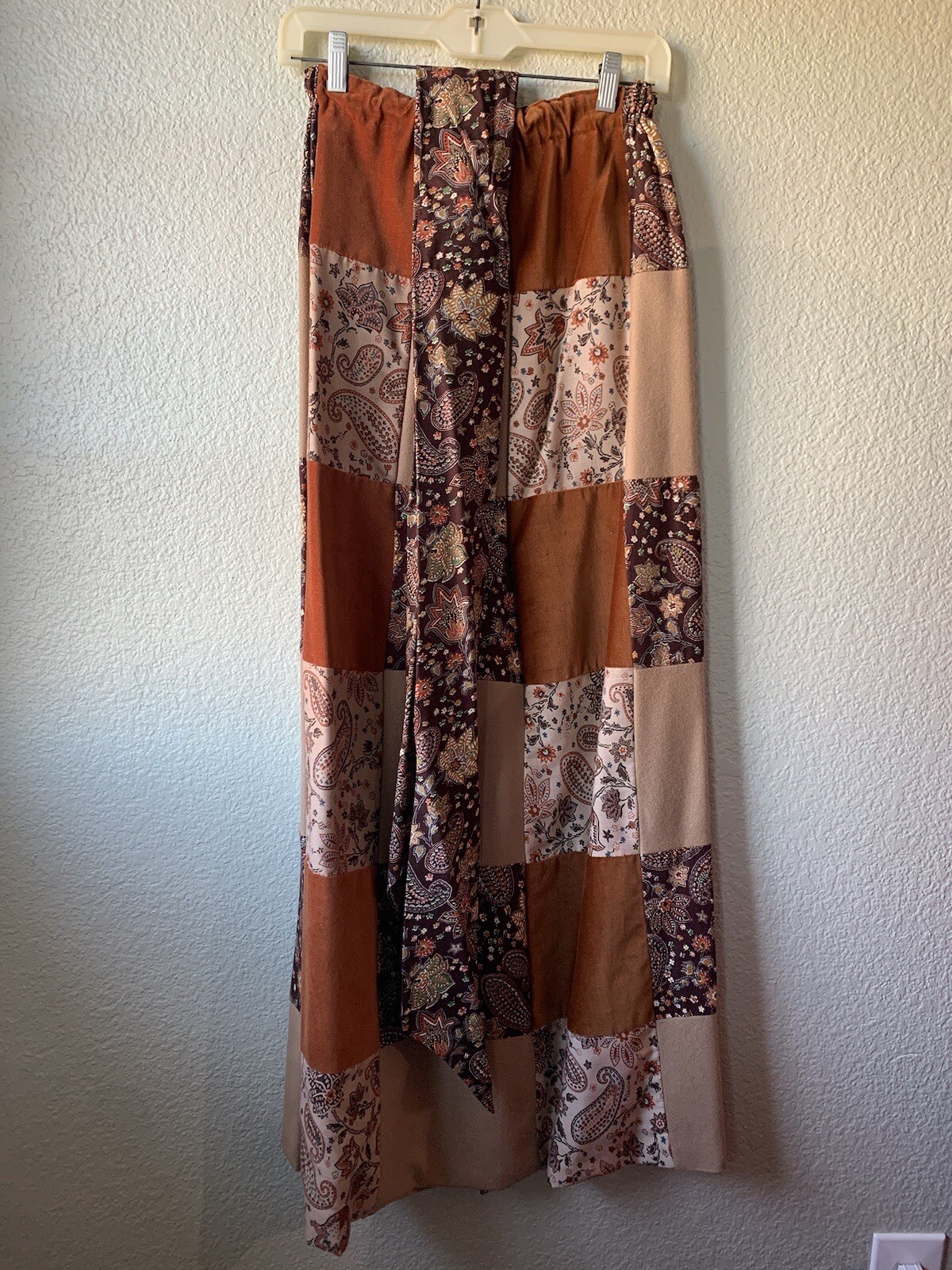 MR.HANK Vintage 1970s Patchwork Boutique Long Boho Hippie Skirt -Matching Set!