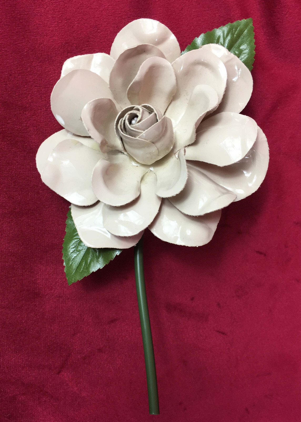 Vintage White Camellia Gardenia Dress Pin 40s 50s 60s Hat Millinery