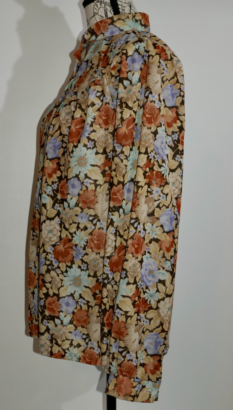 Eccobay Floral Button Up Sheer Blouse Shirt Size 11-12