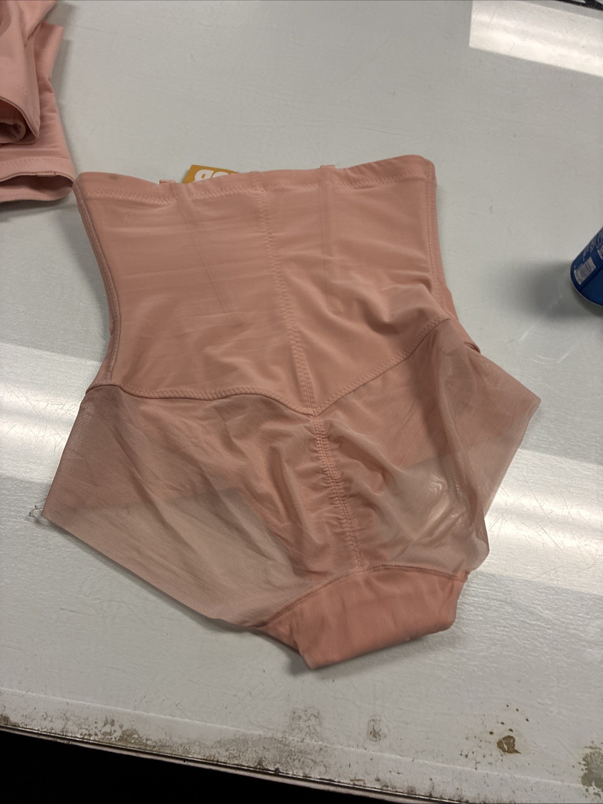Honey Love High Waist Panties Shape-wear Slimming Nylon Spandex SZ L Rose Tan