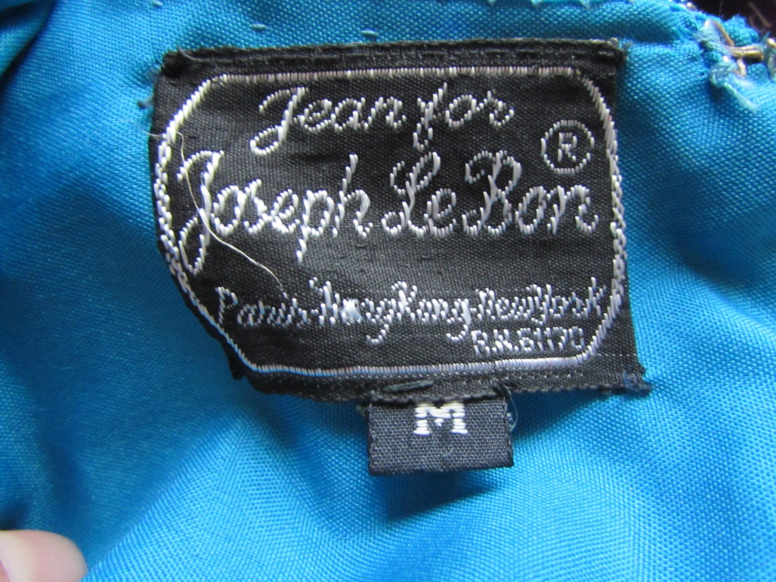Vintage Jean for Joseph Le Bon Turquoise Sequin Short Sleeve Blouse Size M