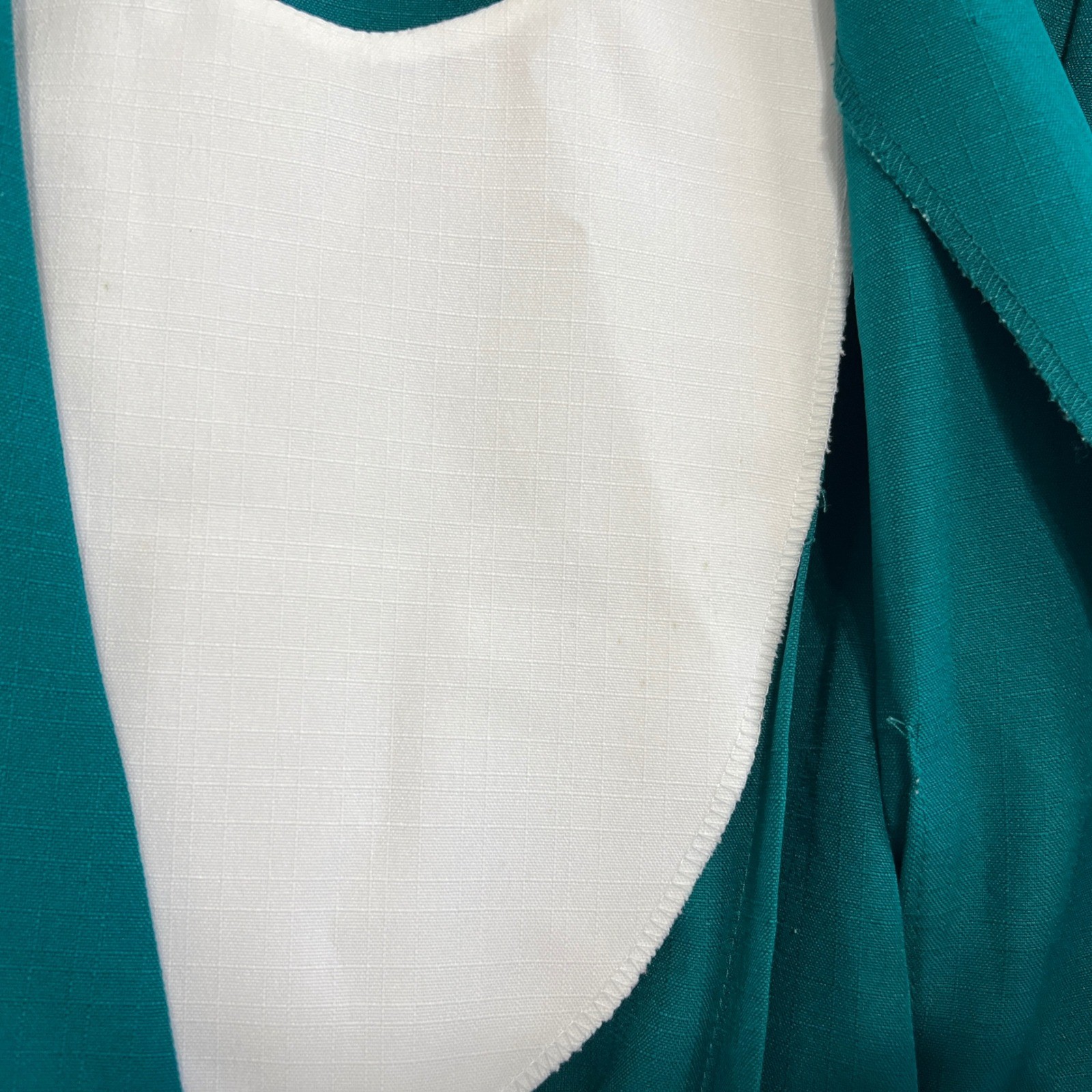 Whirlaway Frocks Vintage 80s Power Dress Size 10P Teal Green Belted Made in USA
