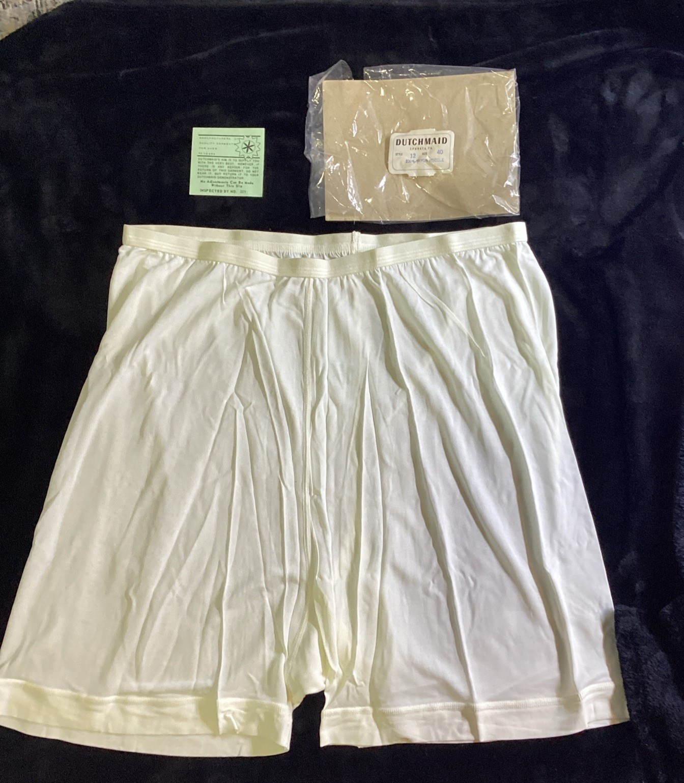 Vintage Dutchmaid Tap Pants NOS Rayon French Knickers Size 40 White USA