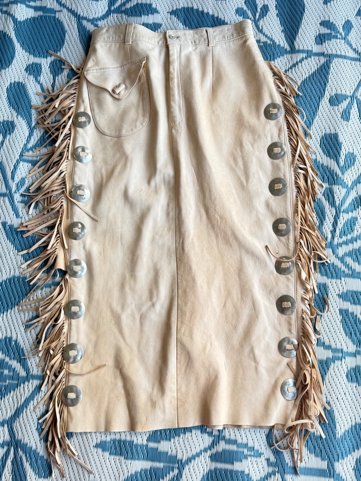 Vintage 90’s Ralph Lauren Buckskin Skirt Fits like 4 – collectors item!!!