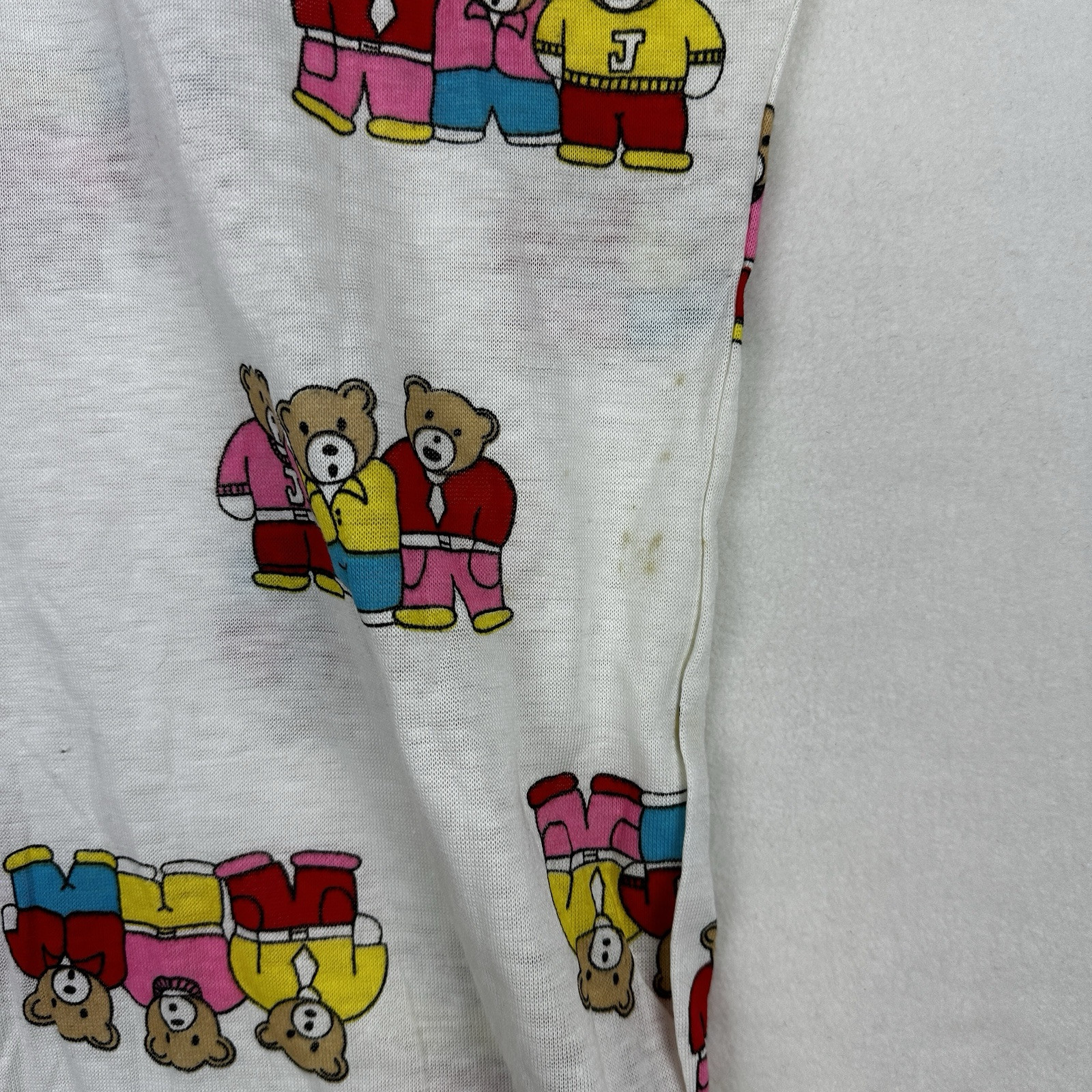 Vintage Women’s Large Nightgown Jennifer Dale Teddy Bear Short Sleeve Union Made
