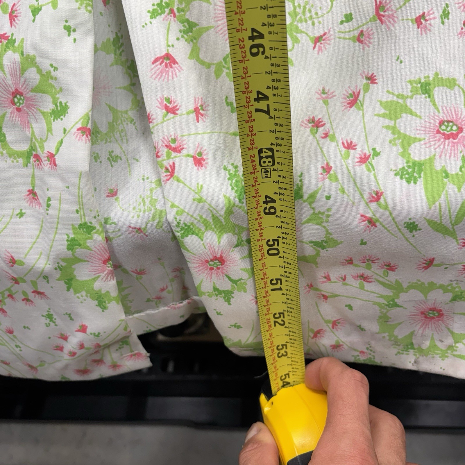 True Vintage 1970s Sears House Coat Dress Women’s Small Mod Madmen Green Floral