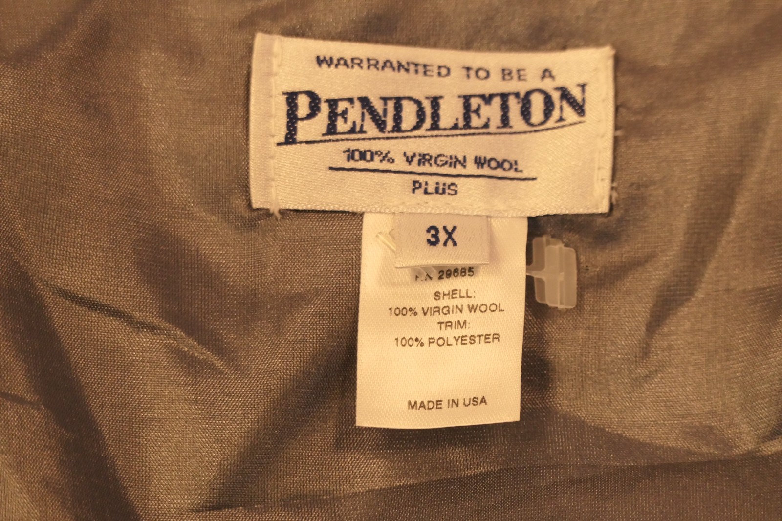 Pendleton Gray and Black Virgin Wool Floral Vest Size 3x