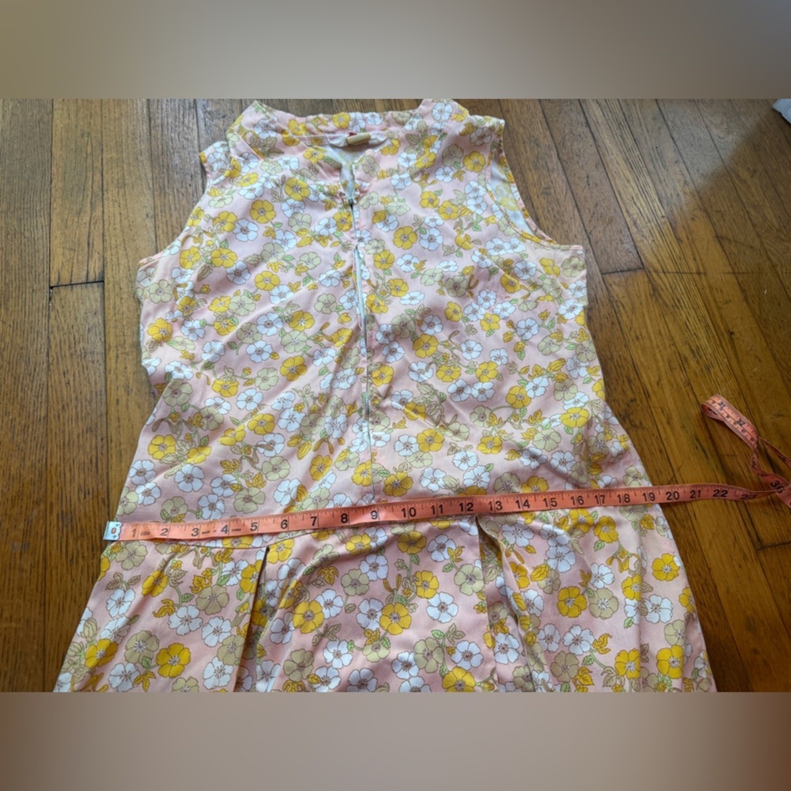60s Vintage Carol Brent Floral Pastel Split Skirt Romper