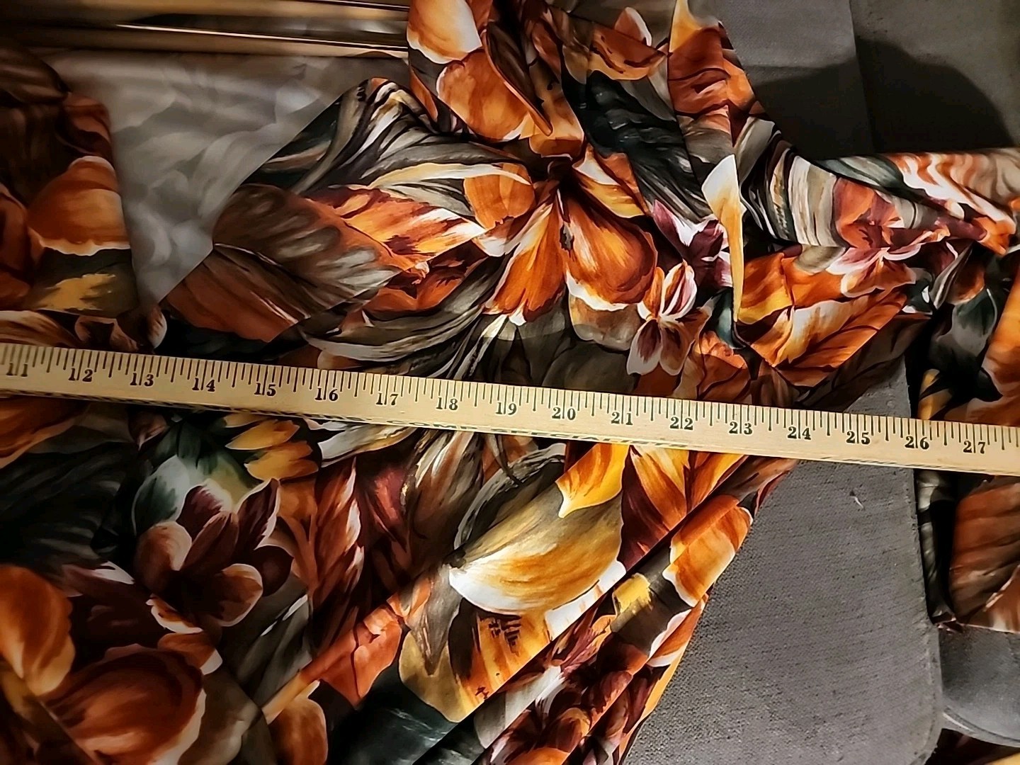 Vintage 1980s Dress Roamans Floral Tropical Wrap Beach Stretch Boho L XL 2x ?