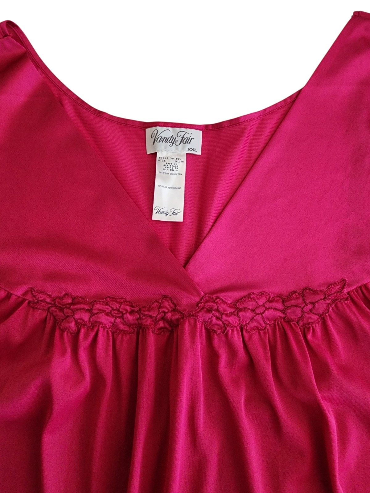 VINTAGE LOT OF 3 VANITY FAIR FULL BUST NYLON NIGHTGOWNS, SIZE 2X