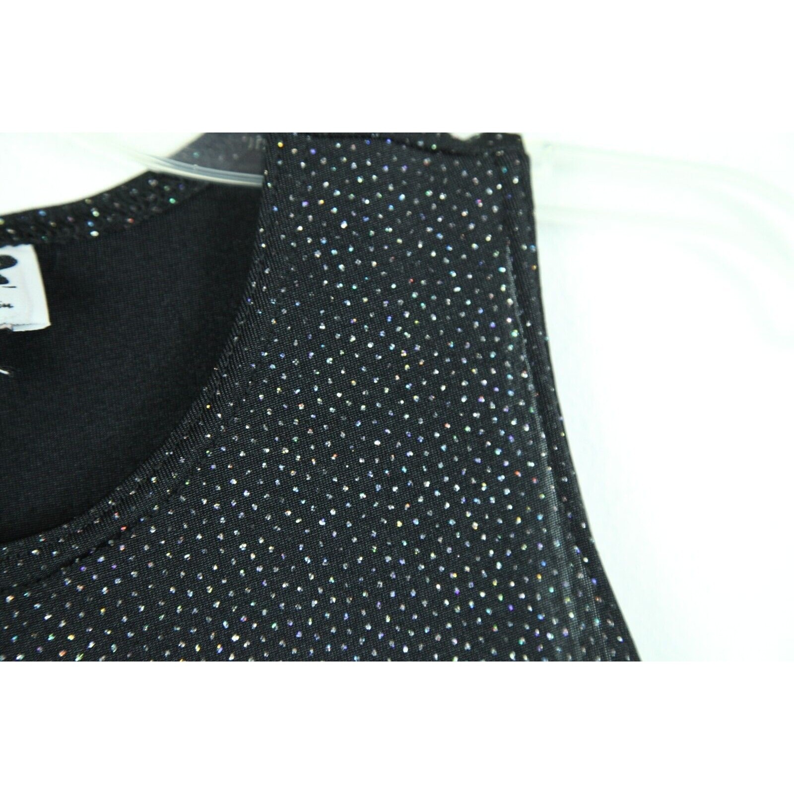 Vintage 90s Y2K Black Maxi Dress Stretch Sparkly Whimsigoth Fairy Grunge 3 4