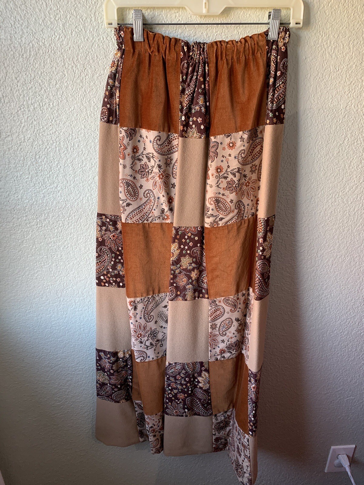 MR.HANK Vintage 1970s Patchwork Boutique Long Boho Hippie Skirt -Matching Set!